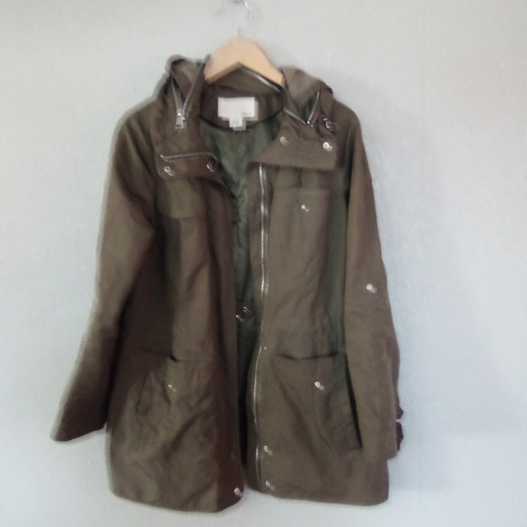 Olive Green Hooded Jacket - Picture 1 of 3